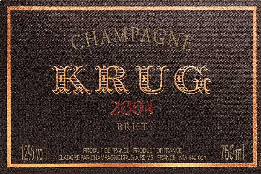 Krug Vintage, Champagne, France, 2004 Krug Vintage, Champagne, France, 2004