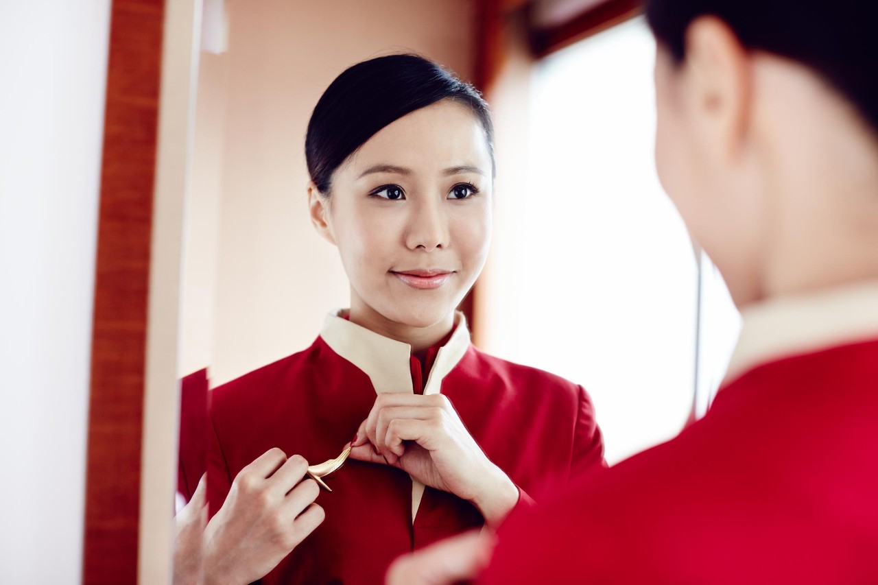 cabin-crew Cabin crew in full uniform