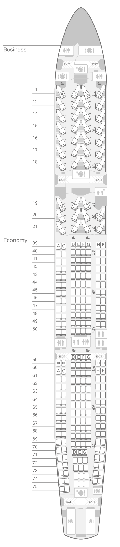 A330 300 Seating Chart