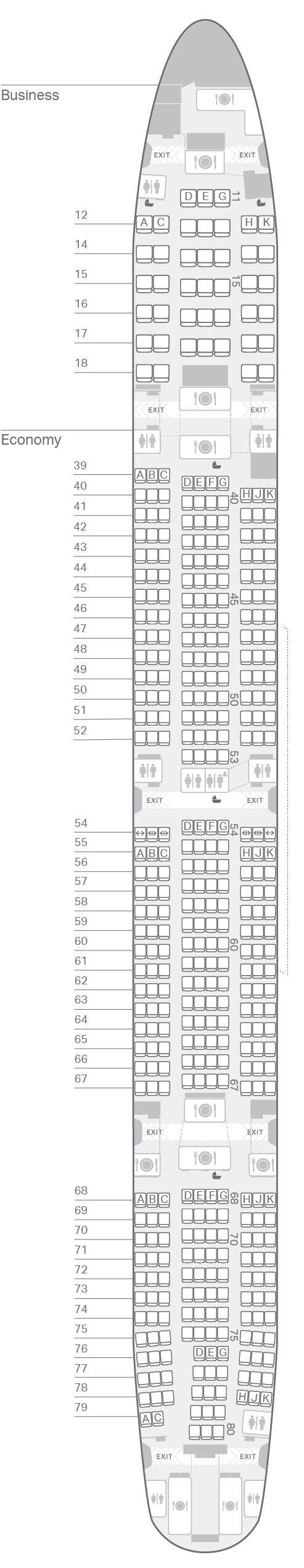 777-300(77P) seating plan