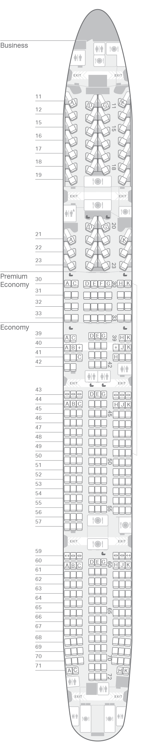 Seating Chart For Cathay Pacific Boeing 777 300er