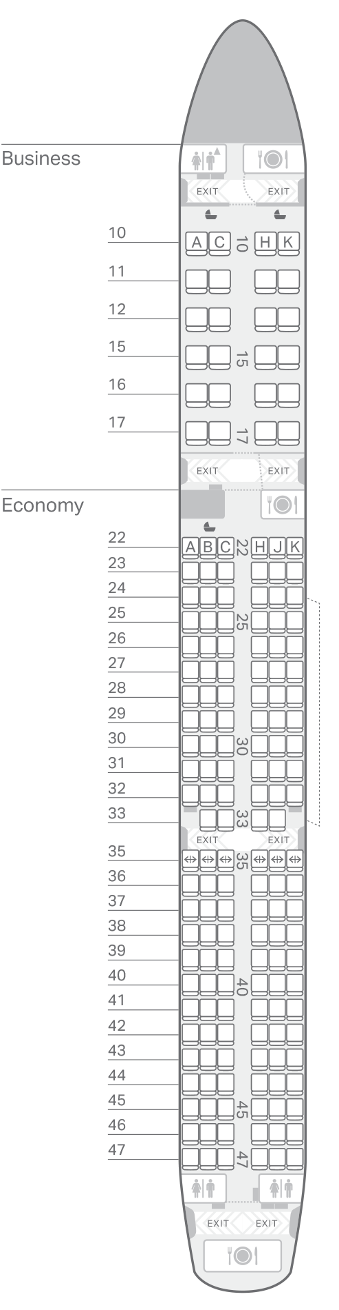 Airbus A321 Jet Seating Chart