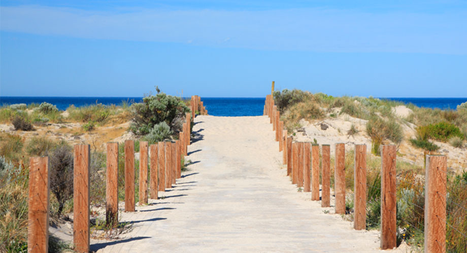 Walkway to a beach in Adelaide