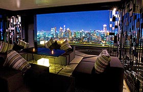 Panaromic views from Hi-So’s rooftop bar