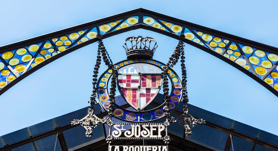 The entrance to La Boqueria market 