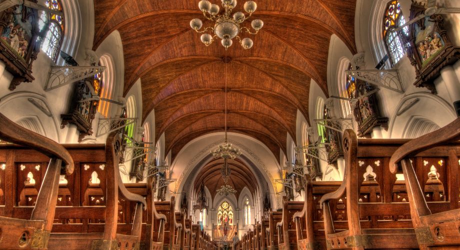 The interior of San Thome Basilica in Chennai