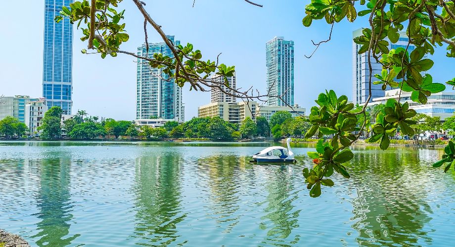 Peddle boat on Lake Beira in Colombo