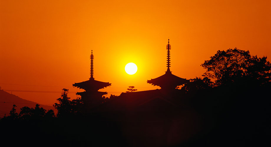 Yakushiji Temple During Sunrise