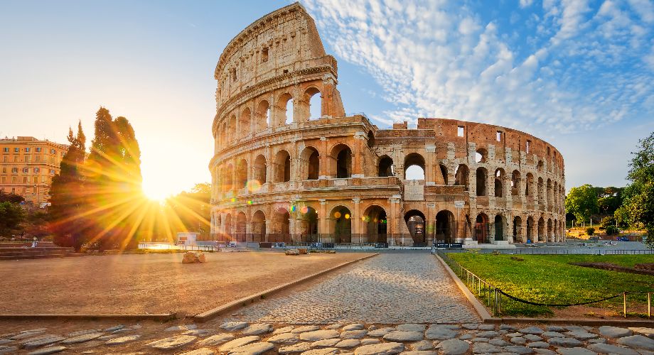 Early morning at the Colosseum in Rome