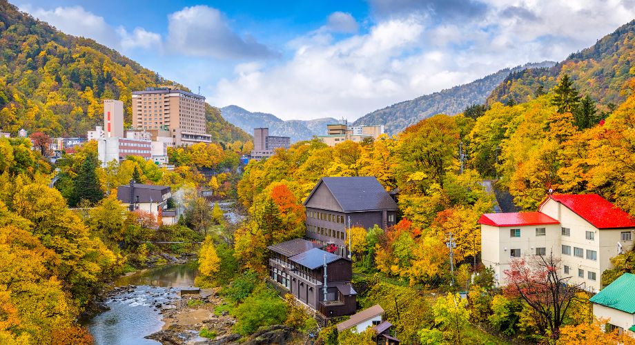 Autumn day in Jozankei Onsen Hot Springs