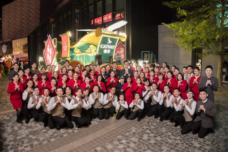 Group photo of the parade team with CEO at Tsim Sha Tsui 
