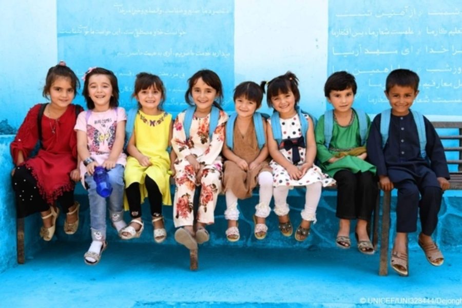 Group of childrens are sitting together