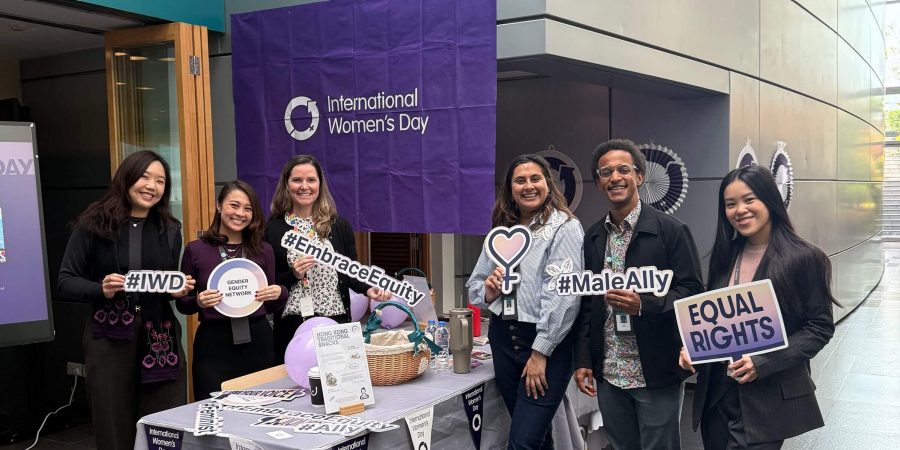 International Women’s Day workplace event promoting gender equity, equal rights, and inclusion.