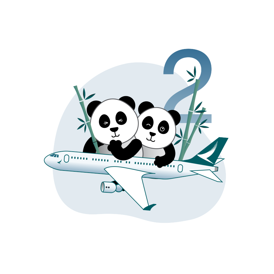 2 giant pandas​