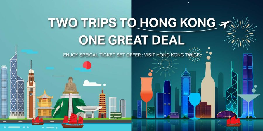 Hong Kong 2 Trips offer - Book two round-trip flights to Hong Kong and enjoy up to JPY90,000 off