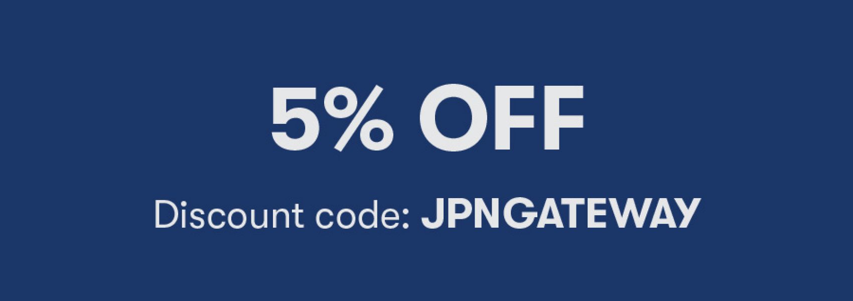 5% off discount code