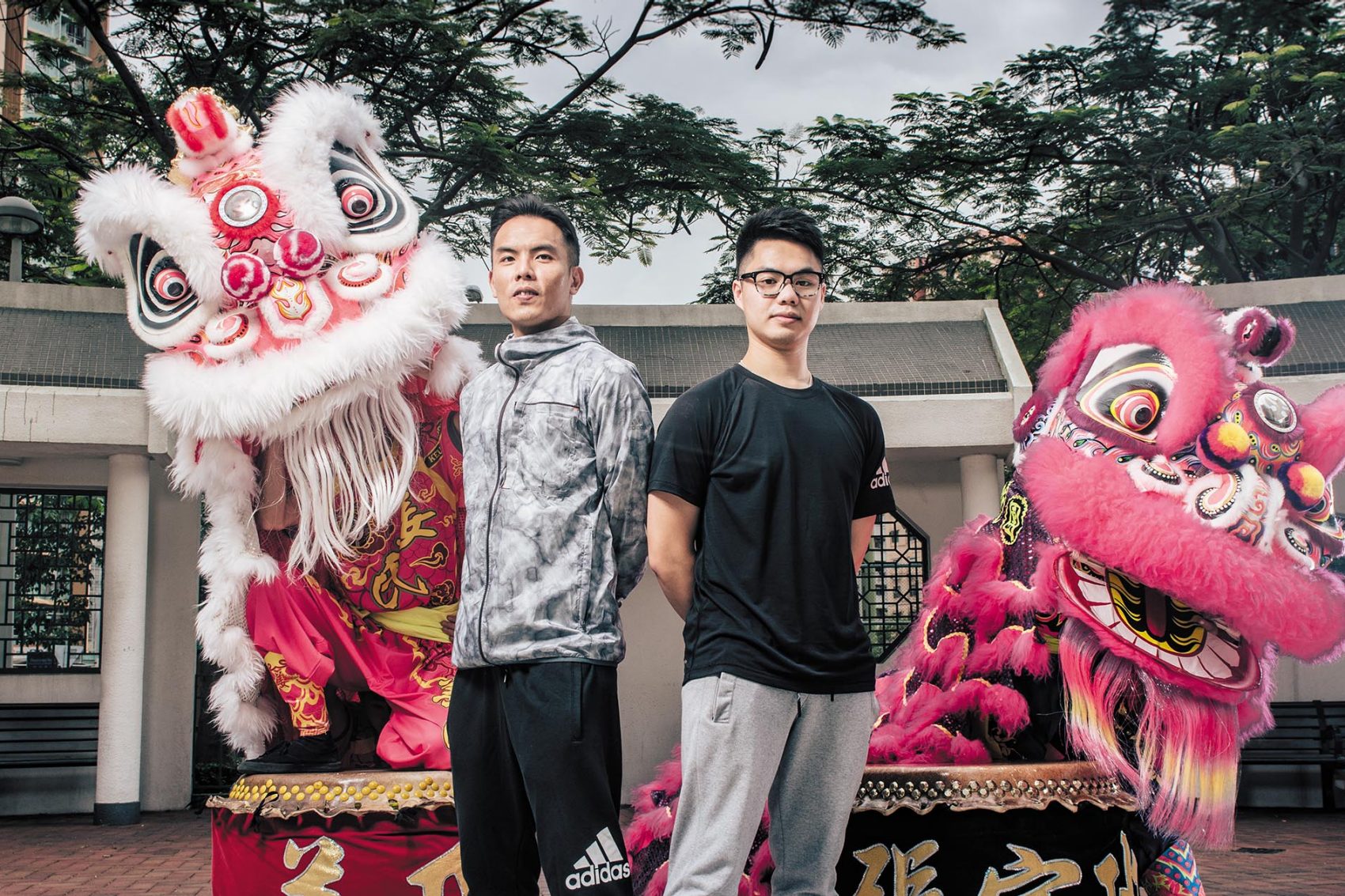 Lion dancers in Hong Kong. Credit: Calvin Sit
