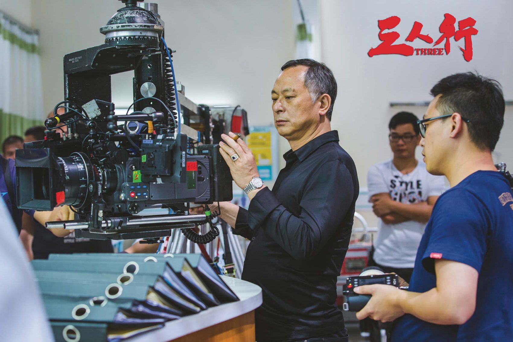 Johnnie To on the set of Office