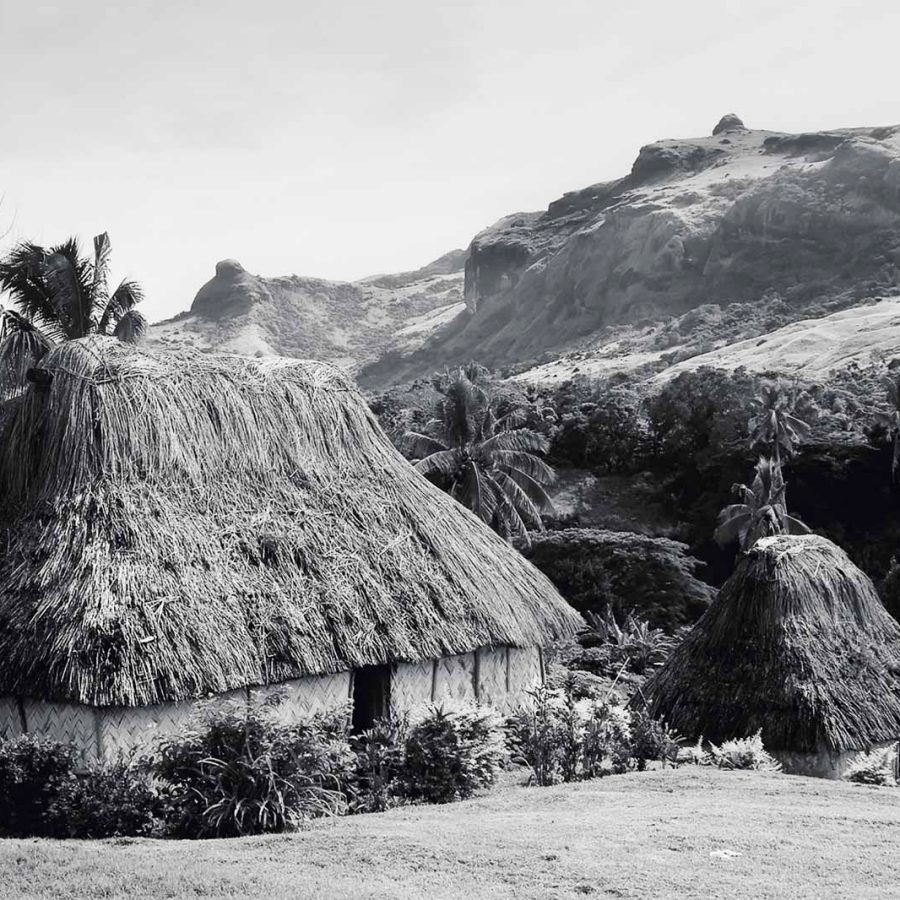 Traditional houses of Navala village, Viti Levu island, Fiji