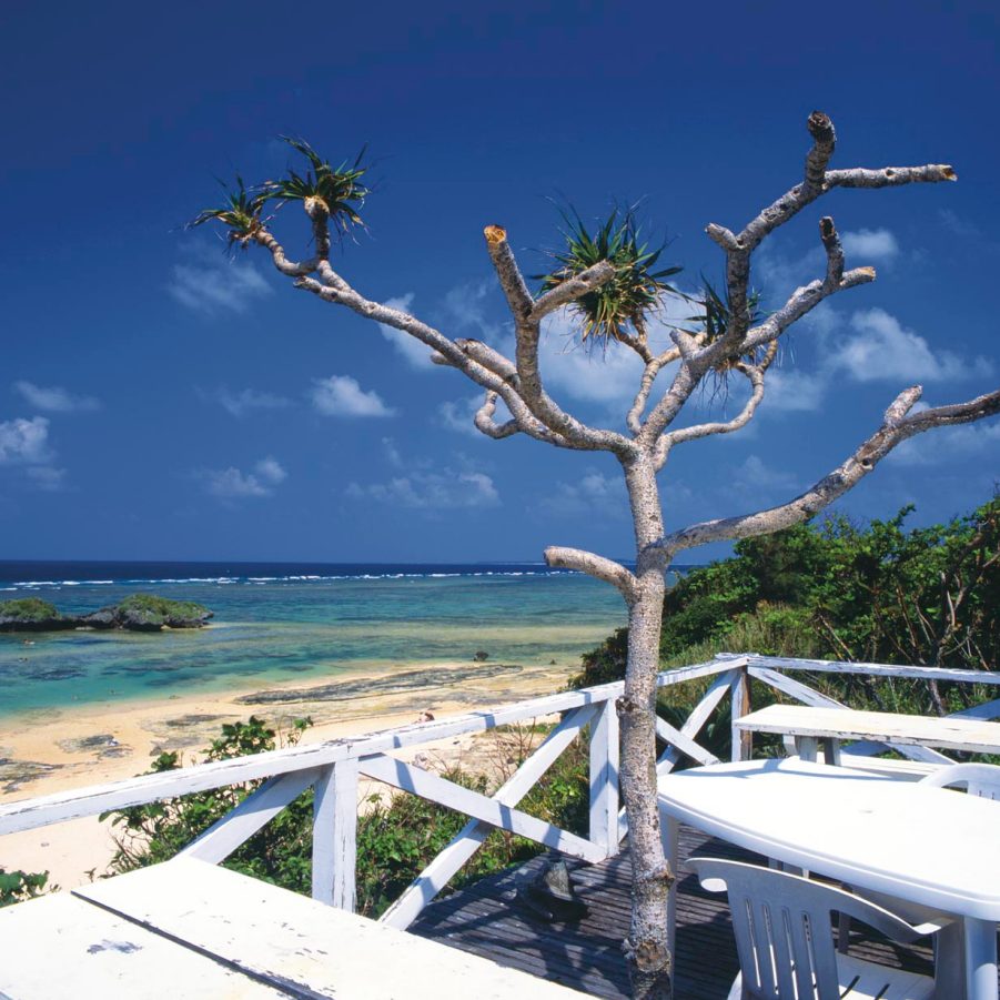 Beachside cafe in Okinawa. Credit: Chris Willson