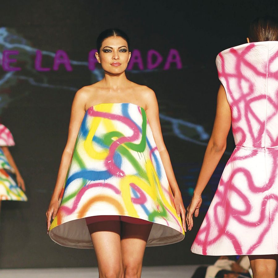Models display creations by Spain designer Agatha Ruiz de la Pada during the first day of the Colombo Fashion Week in Colombo, Sri Lanka. Credit: Pamod Nilru/Demotix/Corbis