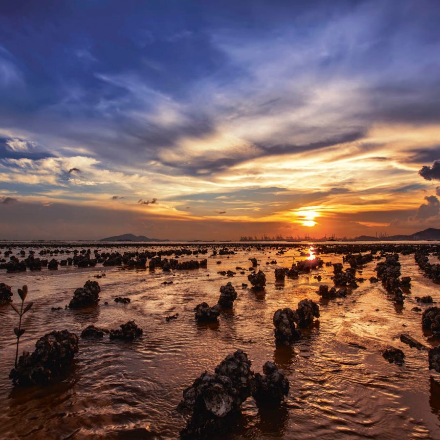 Sun set over Ha Pak Nai