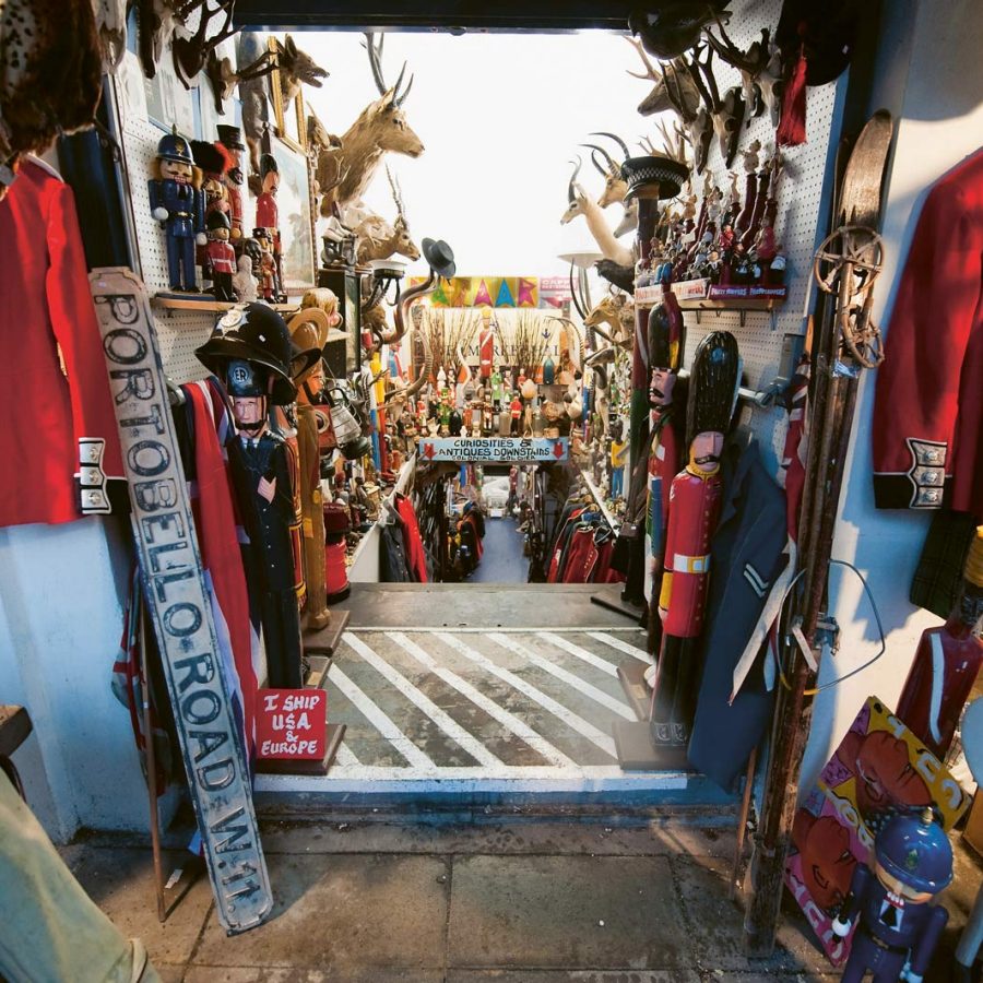 Inside a shop