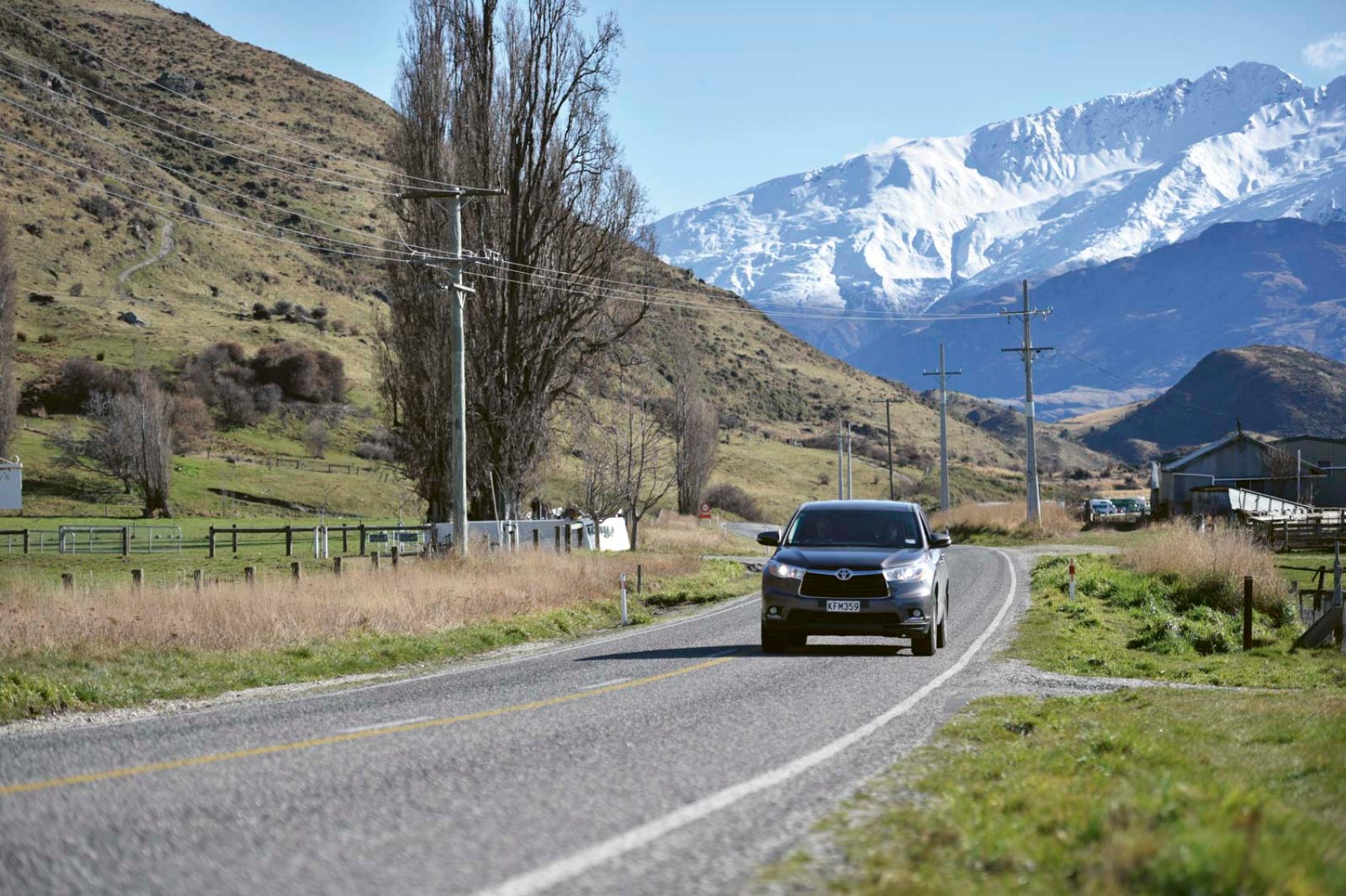Driving through New Zealand's South Island