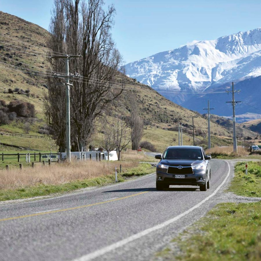 Driving through New Zealand's South Island