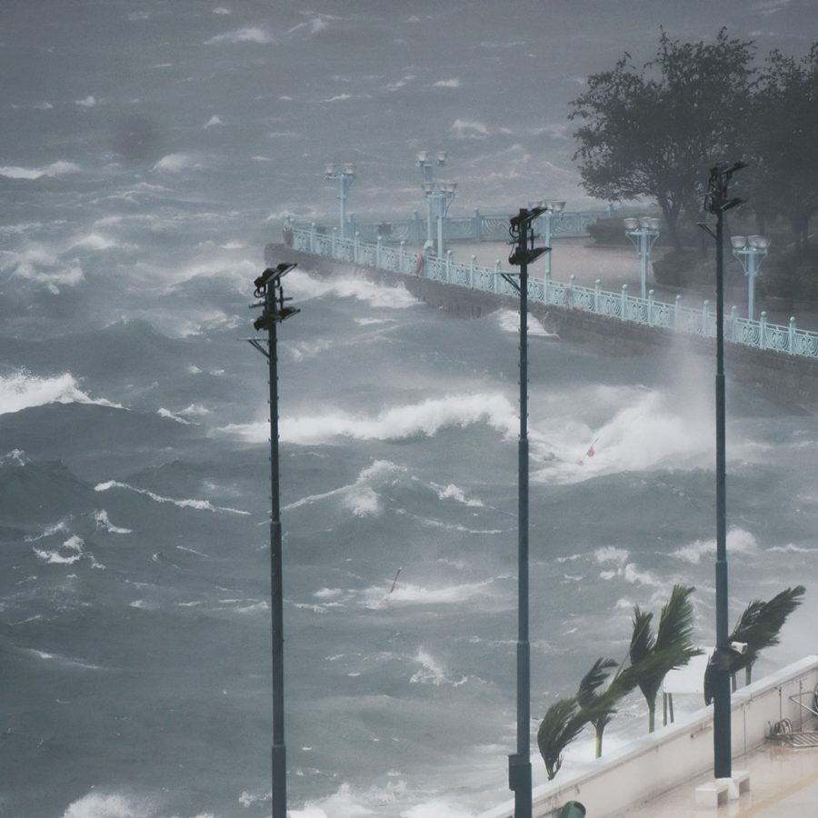 Waves caused by Typhoon Hato. Credit: Wang Shen/Xinhua/Sipa USA/Newscom