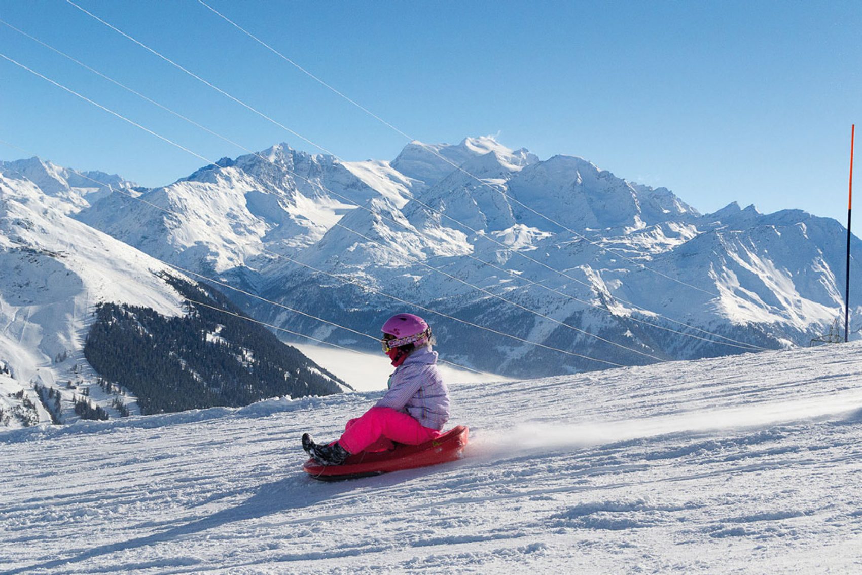 Western Switzerland’s longest toboggan run, Savoleyres