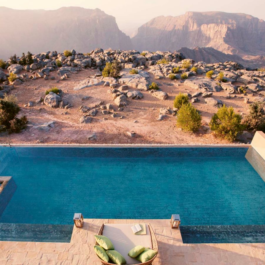 Swimming pool overlooking the desert