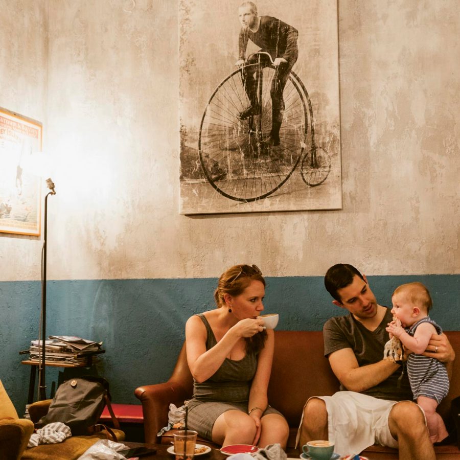 Family sat in cafe. Credit: Ulrich Sperl