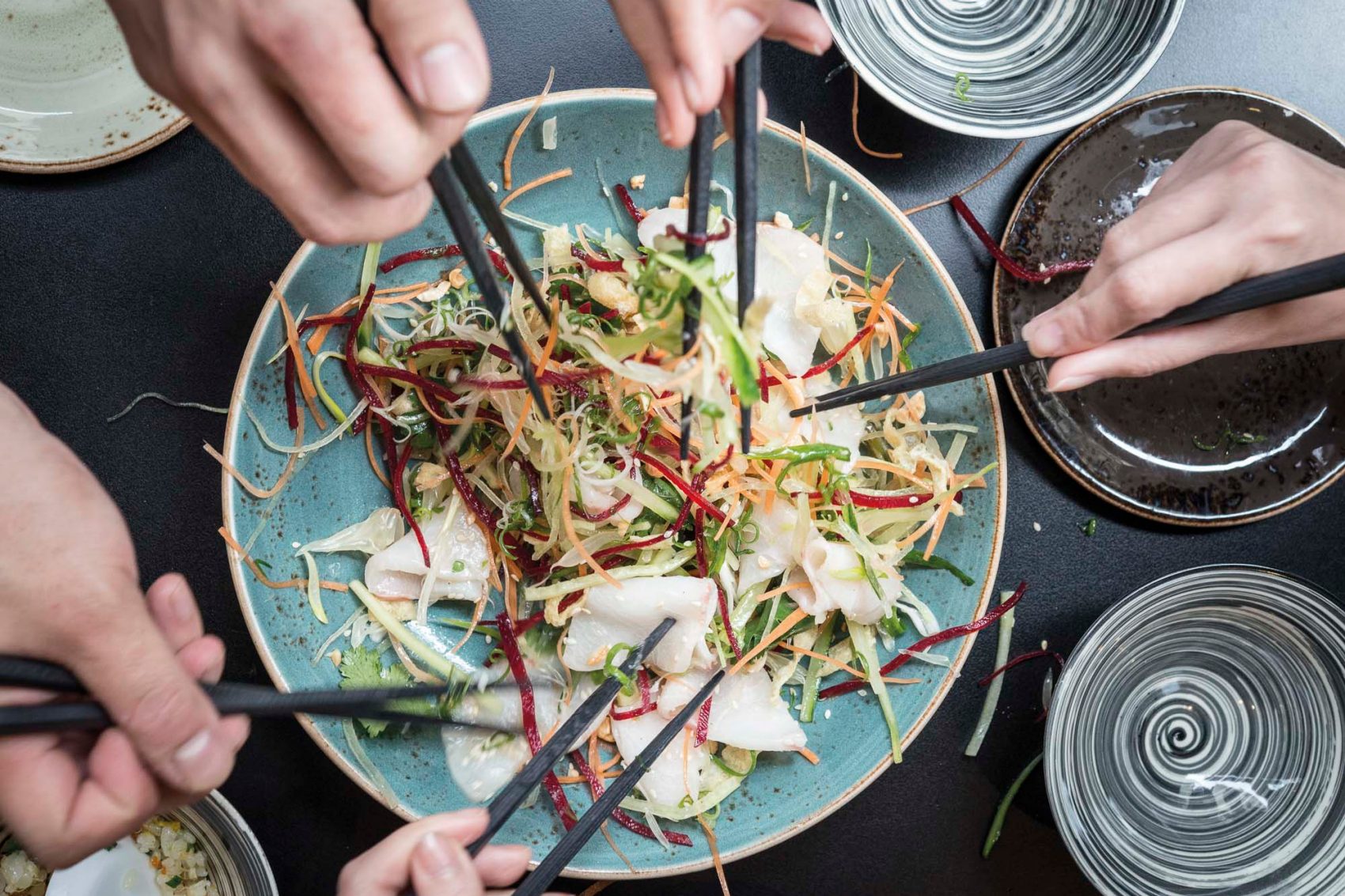Lo hei. Credit: Jonathan Maloney