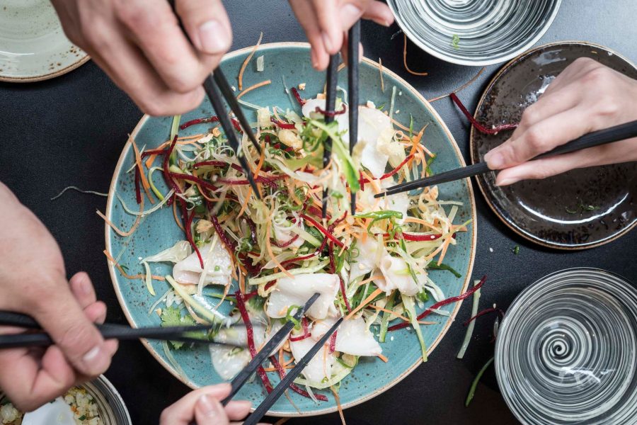 Lo hei. Credit: Jonathan Maloney