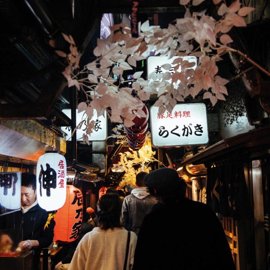 An alley full of bars in Tokyo