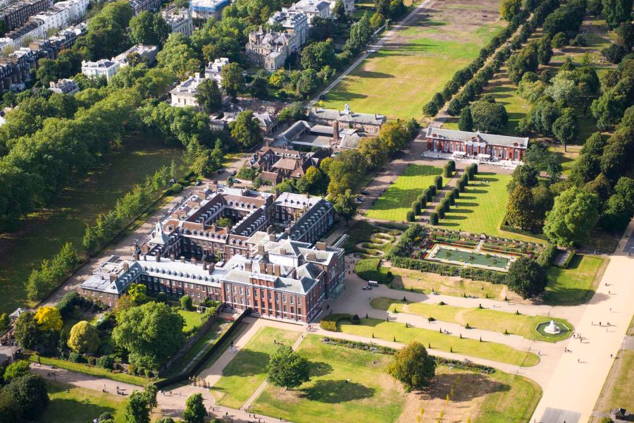 London. Aerial view of Kensington Palace. Credit: Getty Images