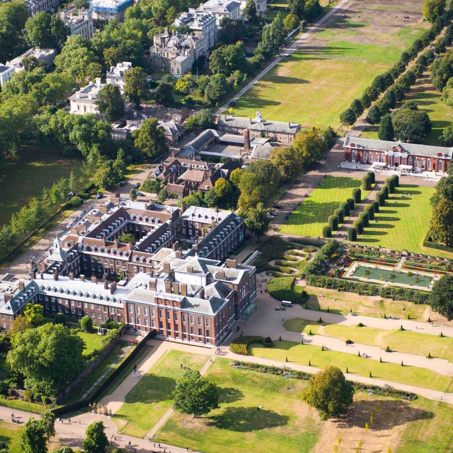 London. Aerial view of Kensington Palace