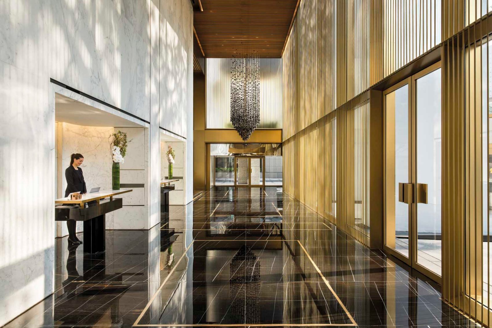 The lobby of the Murray Hong Kong hotel