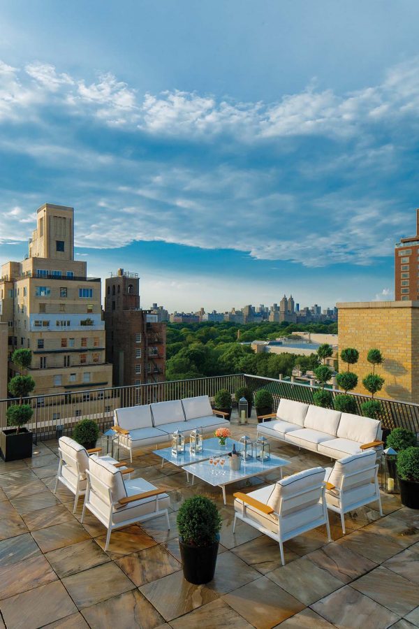 The private roof terrace of the Penthouse at The Mark New York