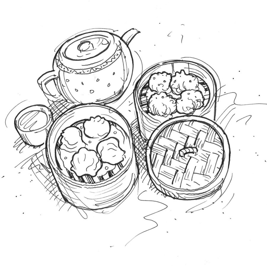 Four Seasons' Yu Yue Heen, dim sum. Illustration: Nik Coole