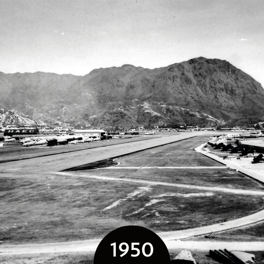 Kai Tak airport in 1950