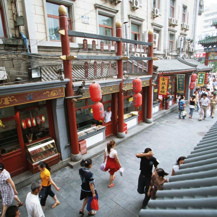 A street view of Wangfujing, Beijing. Credit: Imagenavi / Getty Images