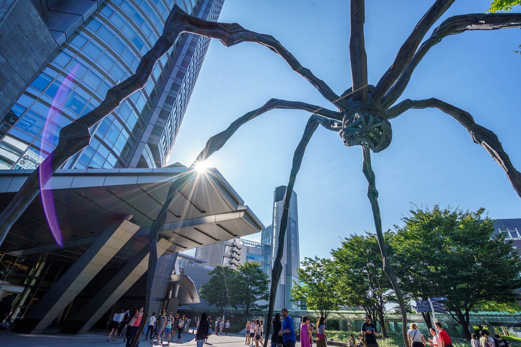Maman, Tokyo -- Not for arachnophobes, this 10-metre-tall sculpture of a spider by Louise Bourgeois holds court in Tokyo’s Roppongi Hills.