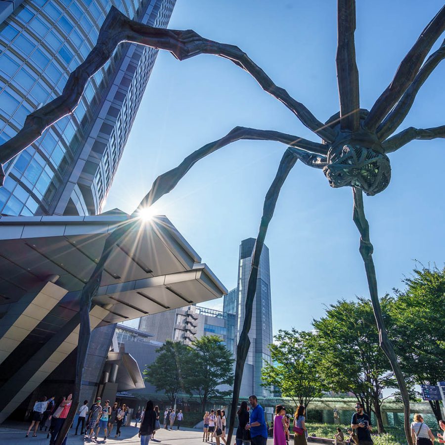 Maman, Tokyo -- Not for arachnophobes, this 10-metre-tall sculpture of a spider by Louise Bourgeois holds court in Tokyo’s Roppongi Hills.