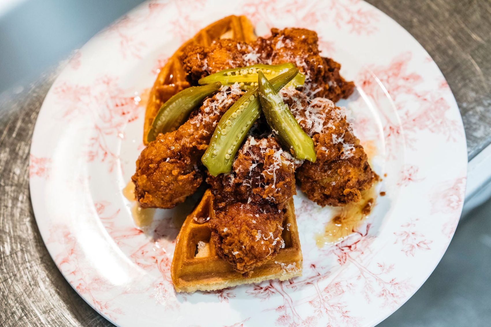 Chicken and waffles