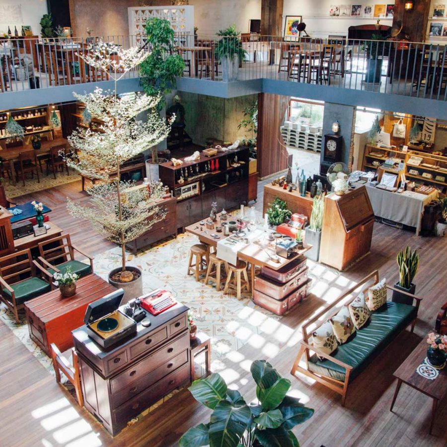 A top view inside Goodone art and culture, shopping and dining hub in Zhuhai, China (Greater Bay Area) 