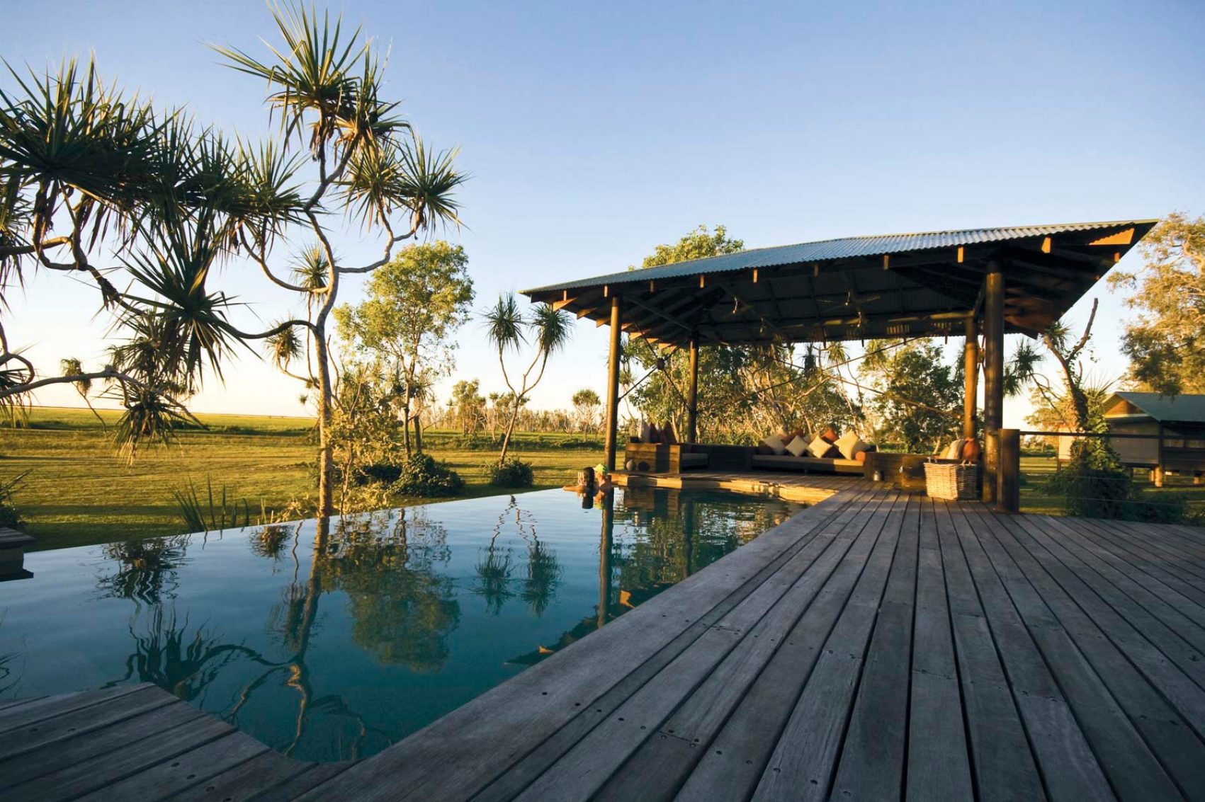 Swimming pool at Bamurru Plains