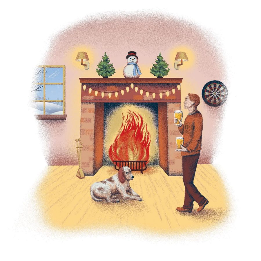 An English fireside scene. Credit: Angela Ho