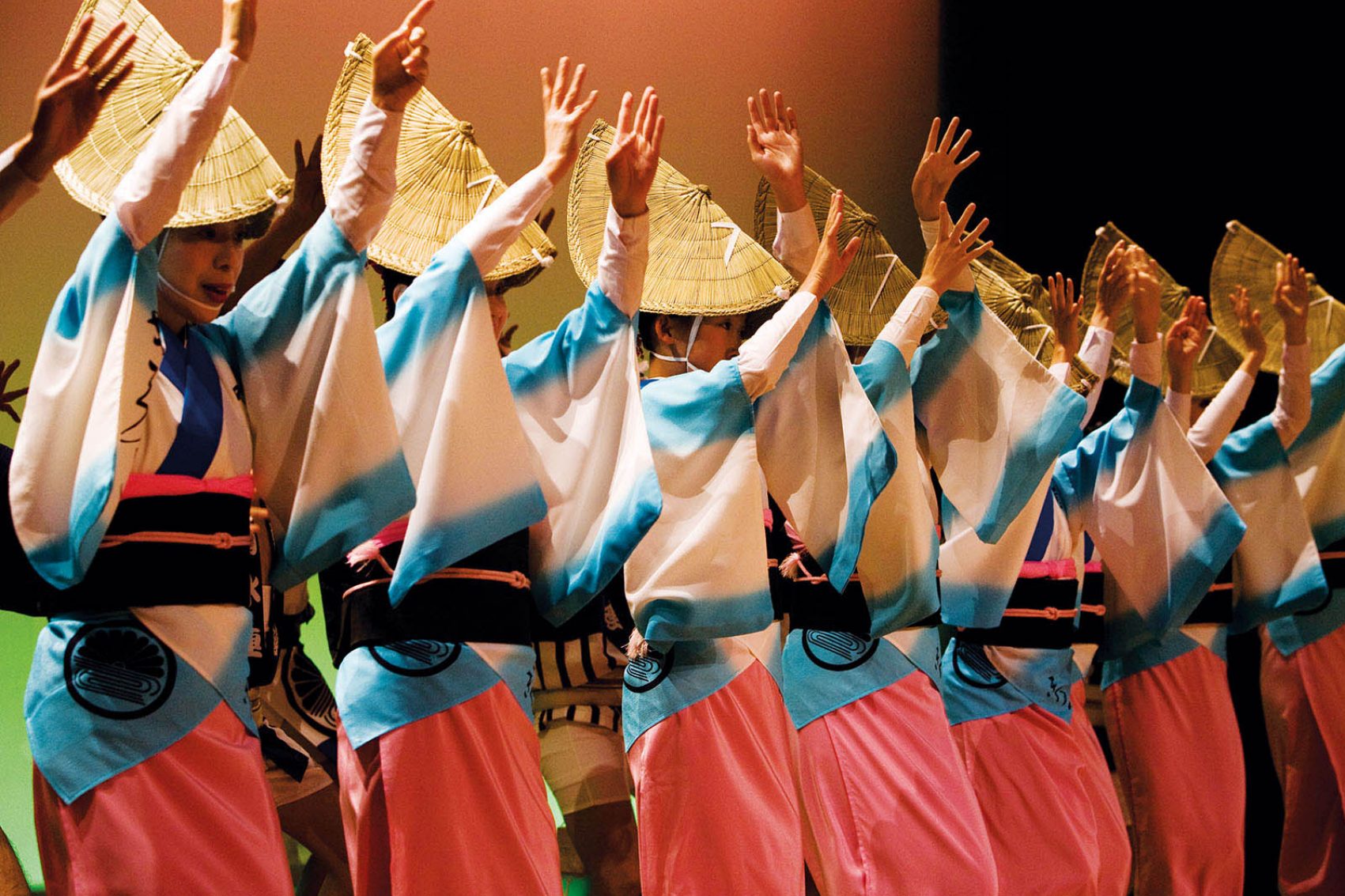The dance show at Awa Odori Hall